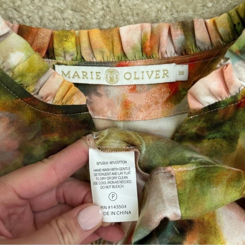 marie oliver - emery dress mini ruffles tie belt tiered skirt floral printed - Picture 7 of 7